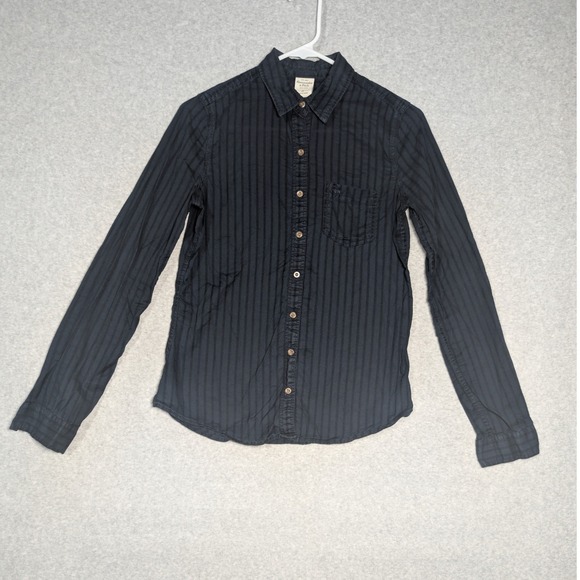 Abercrombie & Fitch Tops - Abercrombie & Fitch Button Down Shirt Womens Small Navy Striped Cotton Preppy